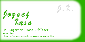 jozsef kass business card